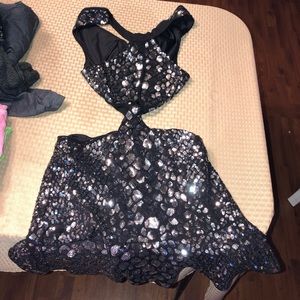 express sparkly sequin cut out sexy dress